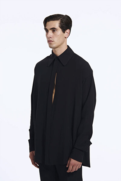 LOUIS GABRIEL NOUCHI ΜΑΚΡΙΑ ΠΟΥΚΑΜΙΣΟ ΜΕ ΕΠΩΝΥΜΟ ΑΝΟΙΓΜΑ - - ΜΑΥΡΟ, M