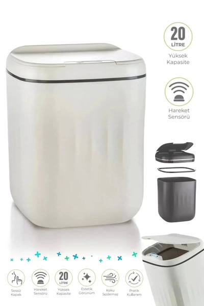 Clevora Smart Sensor Trash Can 20L - Uv Light & Odor Proof Automatic Kitchen Trash Can