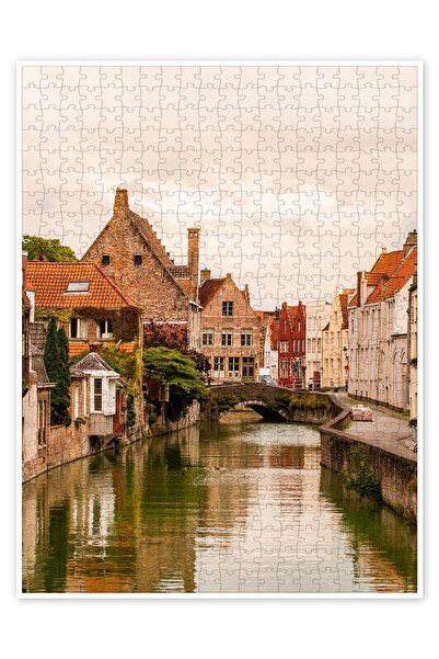 Jeronkarji Bruges, Batı Flanders, Belçika 500 Parça Puzzle Yapboz Şehir Manza...