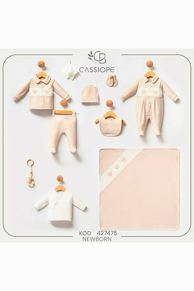 Cassiope My Baby Kumsal 100% Cotton with Colorful Patterns 10-Piece Hospital Release Special Series 427475