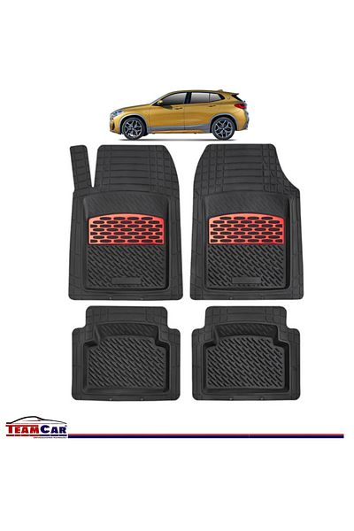 TEAMCAR Car Mats ® Tray Type Compatible Bmw X2 F39 (2017–2024) Red