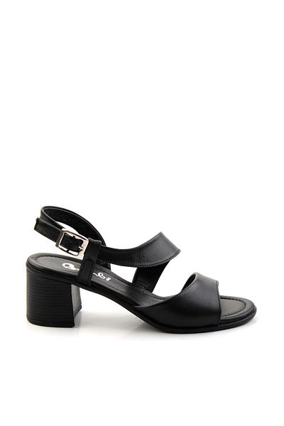 Bambi Black Leather Women's Sandals K05040005903