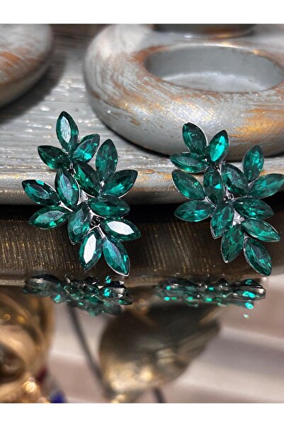 ZEYNVA Green Evening Dress Earrings