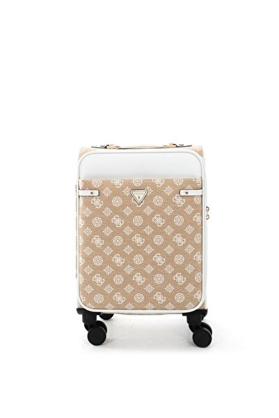 Guess Kadın Beyza 4G ve Peony Logolu Valiz - Beyaz