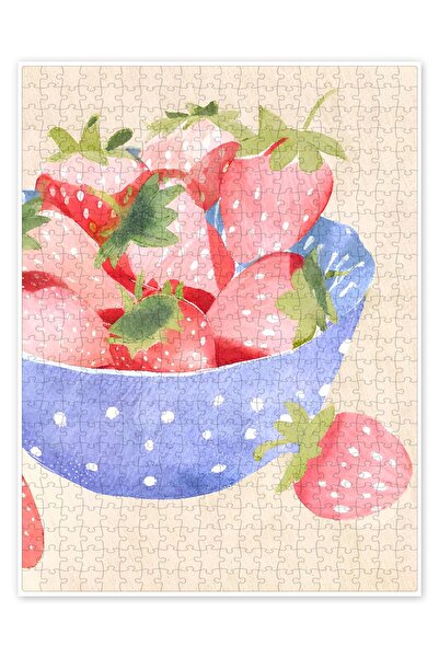 Jeronkarji Tatlı Çilekler 500 Parça Puzzle Yapboz Mutfak Temalı Yetişkinler için