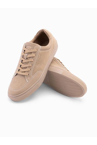 OMBRE Einfarbige Herrenschuhe im Streetwear-Stil - Sand V1 OM-FOTL-0183 42