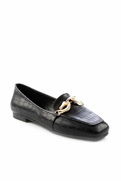 Bambi Siyah Kadın Loafer Ayakkabı K01641166211