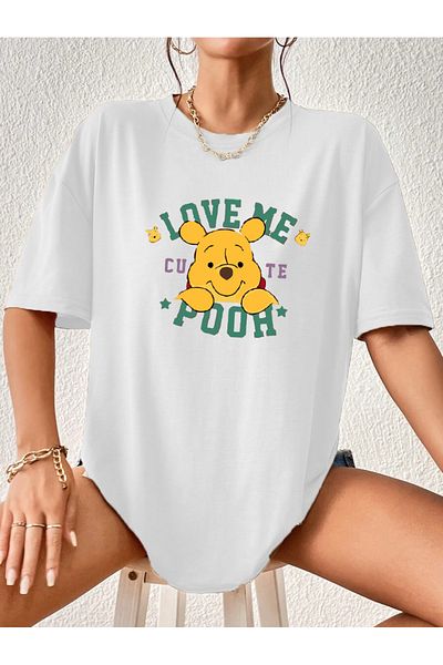 BE QUEEN Large Size Special Production Love Me Printed 100% Cotton Oversize Unisez T-Shirt
