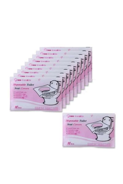 Sprise Set 100 protectii vas toaleta,Unica folosinta, Alb