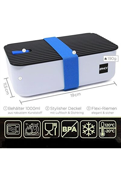 ifancy Bento Lunch Box, 1000 ml, leak-proof and leak-proof