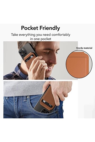 Limitless Magnetic Wallet, Magnetic Stand for iPhone, 4 Slot Leather Card Holder, Adjustable Stand S