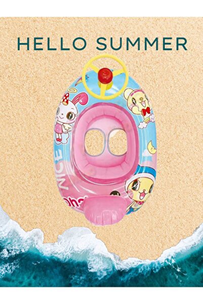 OEM Baby boat with panties, 1–3 years, Steering wheel and backrest, Pink Multicolor