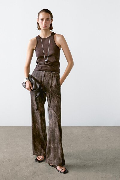 Massimo Dutti Parlak detaylı bisiklet yaka top