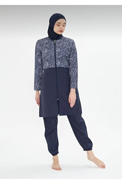 Fantasy Πλήρως καλυμμένο μαγιό με μανίκια με φερμουάρ Αλεξίπτωτο Hijab Μαγιό 3478