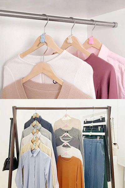 Ecuy Inside Closet Organizer Hanger Clothes Pants Hanger Multiplier Apparatus Closet Organizer Hanger Set of 4
