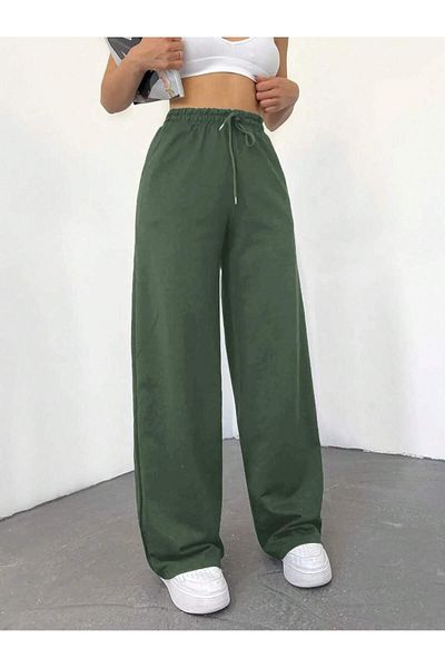Miyalon Unisex Two Thread Elastic Waist Oversize Wide Leg Sweatpants