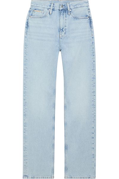 Calvin Klein Women Denim Light Blue High Rise Straight Jeans
