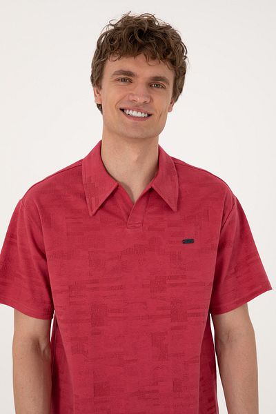 U.S. Polo Assn. Men's Comfort Fit Crew Neck Cherry T-Shirt 50303224-Vr223