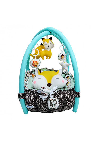 Evelise Covoraș Baby Nest 2 în 1, HappyLuna cu activități, maro