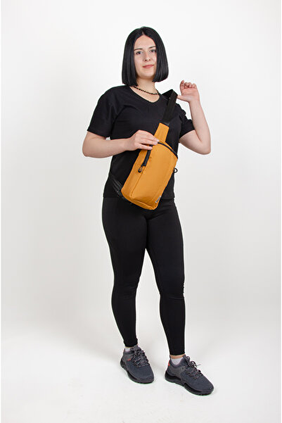 KAFF Mustard Color Water Resistant Fabric Unisex Bodybag Cross Shoulder Bag -1055