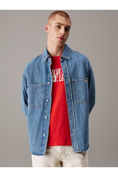 Calvin Klein Calvin Klein Men Denim Medium Relaxed Denim Shirt