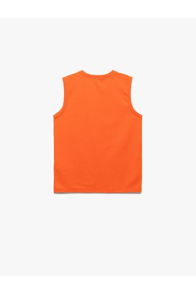 Koton Crew Neck Sleeveless T-Shirt with Print Detail
