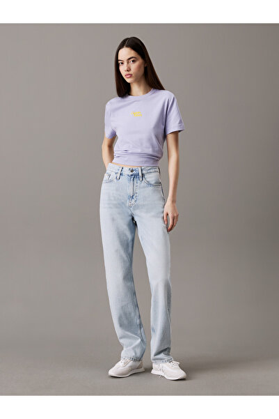 Calvin Klein Women Denim Light Blue High Rise Straight Jeans