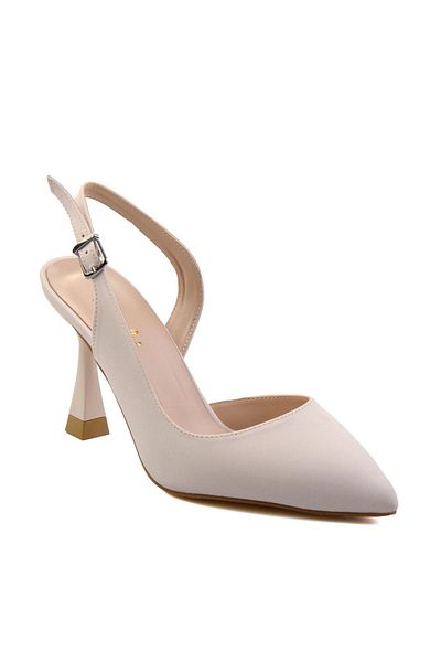 Bambi Pantofi clasici cu toc de damă bej mat K01038005638