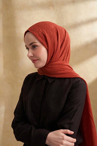 ARMANDA Σάλι με μοτίβο μουσελίνας 3351-85 Πλακάκι