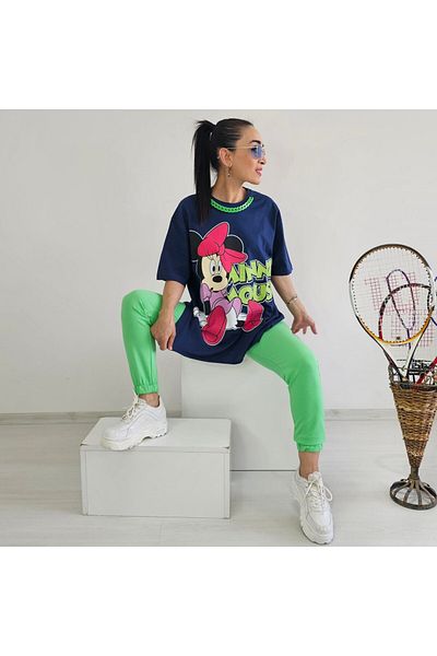 6 butik altı üstü butik Σετ κολιέ λεπτομέρεια Mickey αθλητική
