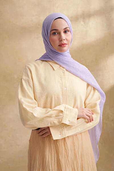 ARMANDA Σάλι με μοτίβο μουσελίνας 3351-207 Ανοιχτό λιλά