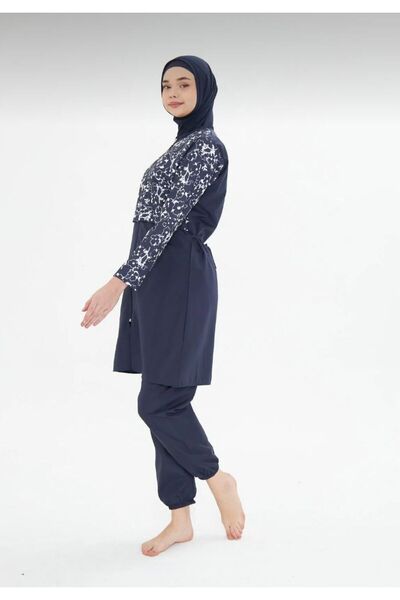 Fantasy Πλήρως καλυμμένο μαγιό με φερμουάρ Αλεξίπτωτο Hijab Μαγιό 3479