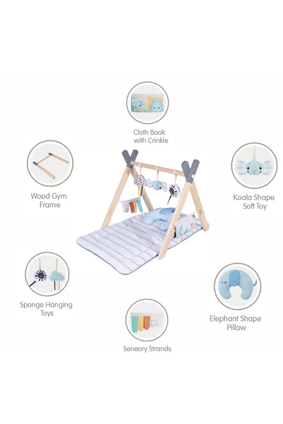 Factory Price - Nyra Wooden Activity Play Gym With Neck Pillow And Plush Toys