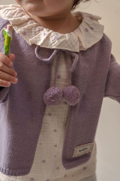 JNF kids Pompom Knitwear Vest Dress (with Pantyhose Gift)
