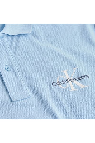 Calvin Klein Calvin Klein Men Blue Bell Monologo Short Sleeve Polo T-Shirt