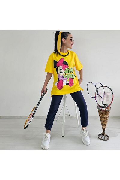 6 butik altı üstü butik Σετ κολιέ λεπτομέρεια Mickey αθλητική