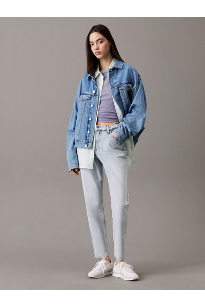 Calvin Klein Women Denim Light Blue Mom Jeans