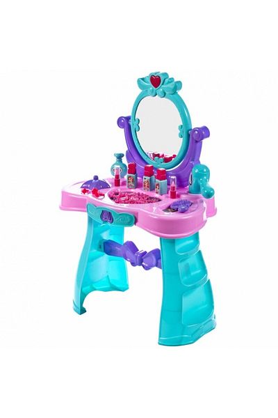 Evelise Masă de machiaj de jucărie cu accesorii, MalPlay