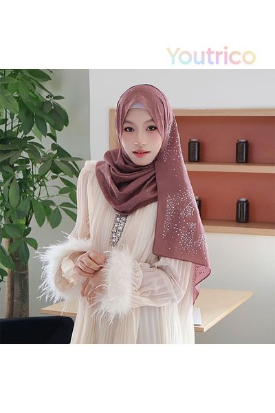 Youtrico Banquets&Party,shawls &bandanas,rhinestone prints,Evening dress matching,length:175cm