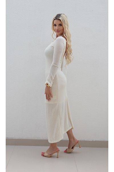 Alorabella Alika backless Dress- Cream