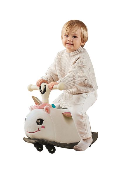 KidLe 2 in 1 Kids Ride on Swing Car for Baby, Baby Balance Car Indoor Outdoor for 1-3 Years Boys Girls
