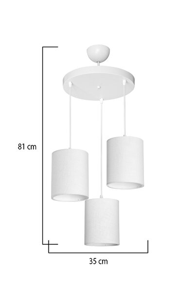 AG LightDesign Beyaz Sarkıt Avize Salon Yatak Odası Mutfak Modern Şık Lamba