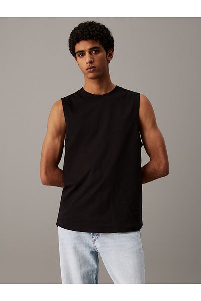 Calvin Klein Calvin Klein Men Black Woven Label Tank Top