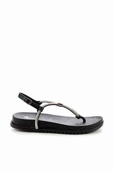 Bambi Black Lame Women's Sandals K05197110209