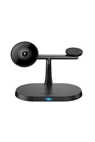 OEM Stație de încărcare wireless, 3 în 1, 15W, MagSafe, compatibilă cu iPhone, AirPods, Apple Watch, Andro