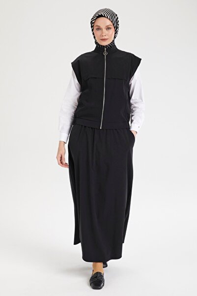 Armine طقم مكون من قطعتين من TREND Sıfır مع سترة وتنورة - أسود 25YT613