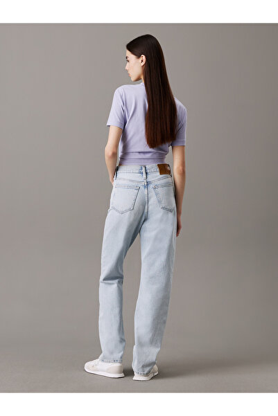 Calvin Klein Women Denim Light Blue High Rise Straight Jeans