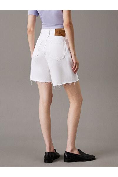 Calvin Klein Women Denim Light White Bermuda Shorts