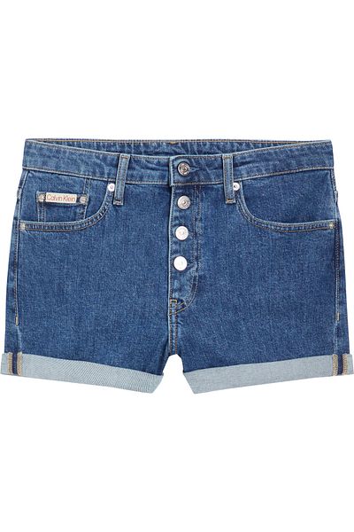 Calvin Klein Women Denim Dark Blue Mom Shorts