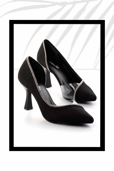 Bambi Pantofi de seara de dama negri mat K01419063038